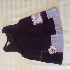 Toddler Girl Purple Corduroy Patchwork Dress